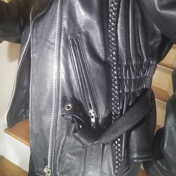Classic vintage leather moto jacket XL EUC! - Picture 7 of 8